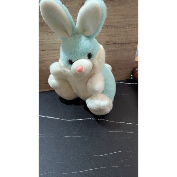 Vintage Tb Trading Co Blue White Bunny Plush Stuffed Animal 12" Soft Toy - Picture 5 of 7